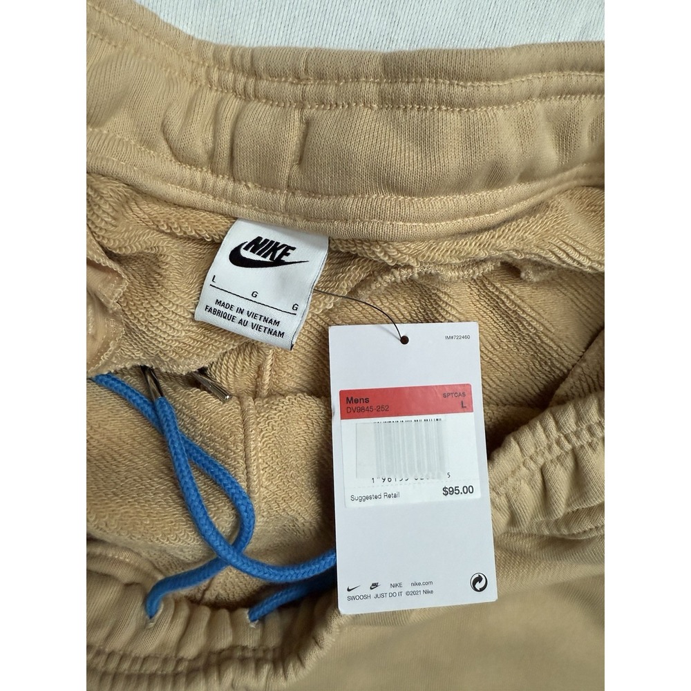 New Nike Sweatpants Joggers Beige Men's Size Large DV9845-252 Nike Sweats Men's - Picture 7 of 11